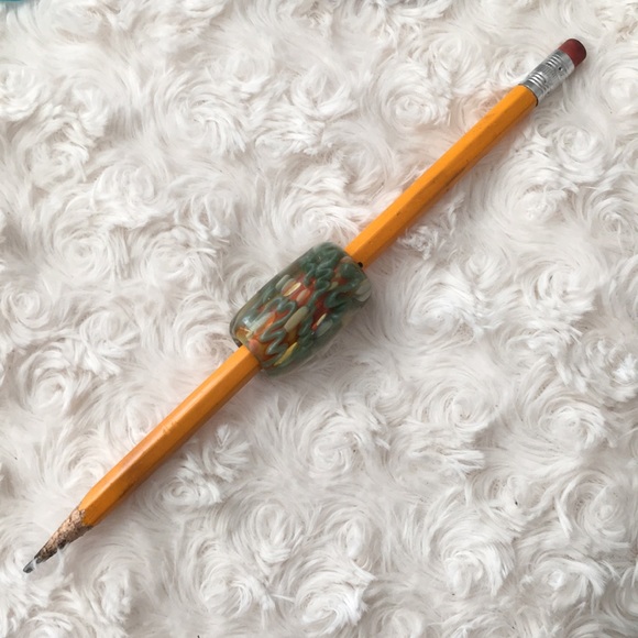 🧿✨ Hand Blown Glass DreadLock Focal Bead hippie deadhead OOAK inside out heavy - Picture 7 of 8